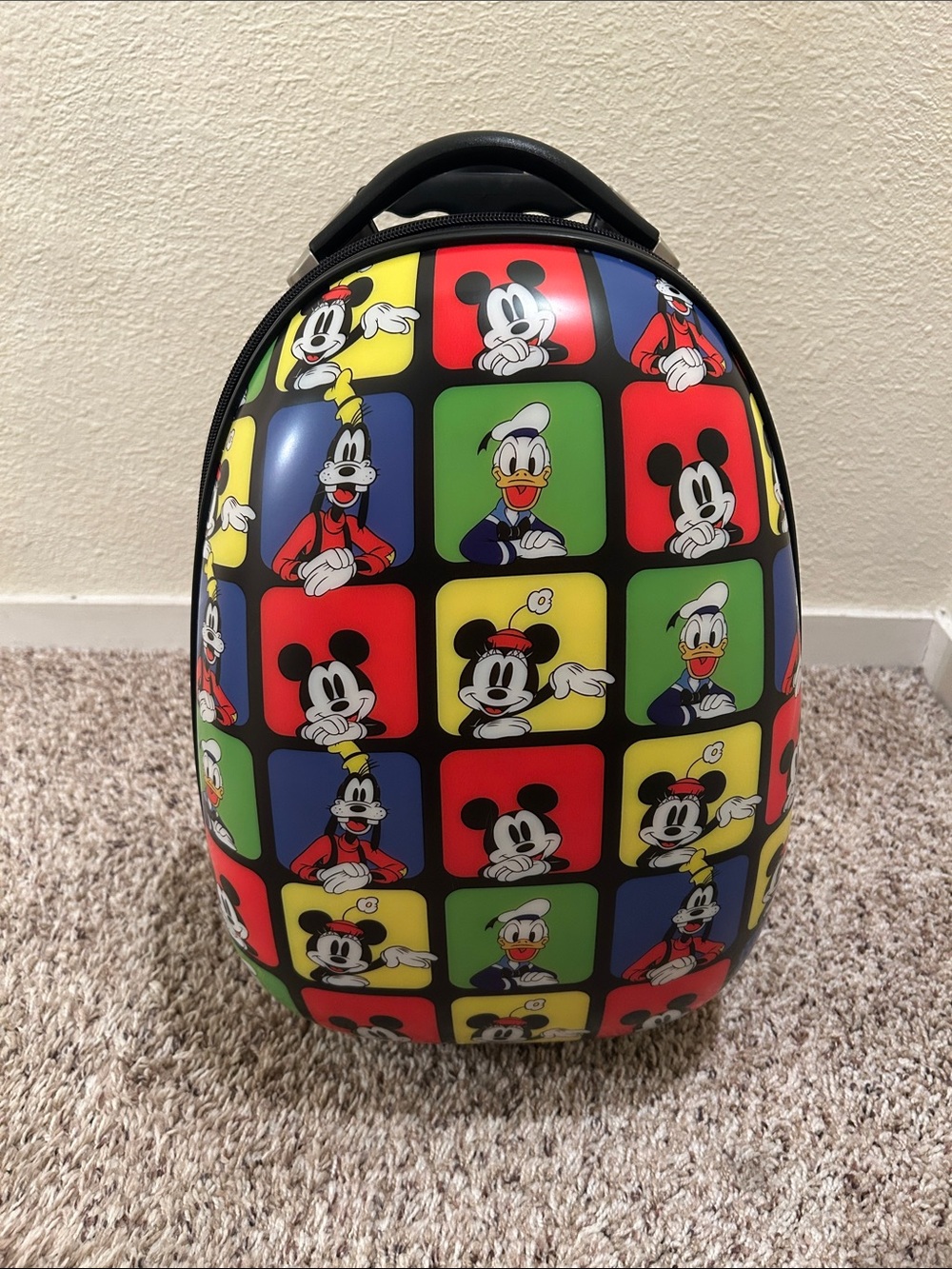 Disney Kids Black Multi-Color Character Backpack